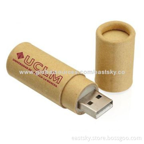Promotional Recycled Paper drive, Made of Recycled Pressboard Material, Built-in Password Protection